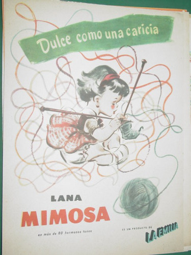 Publicidad Clipping Lanas Mimosa Dulce Caricia Ovillos