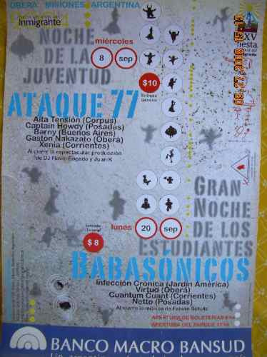 Babasónicos - Attaque 77 , Afiche 48x 33