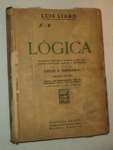 Logica 2° Ed.luis Liard /en Belgrano