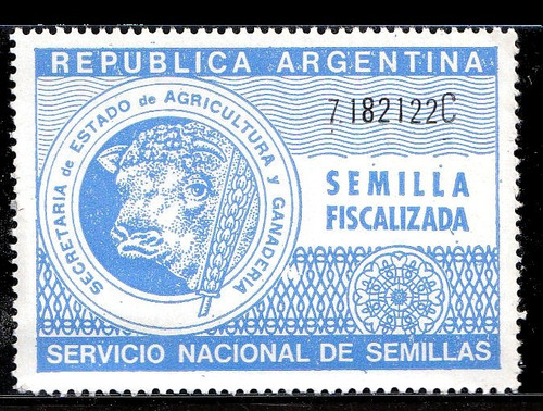 Argentina Sello Fiscal De Ganaderia Y Agricultura