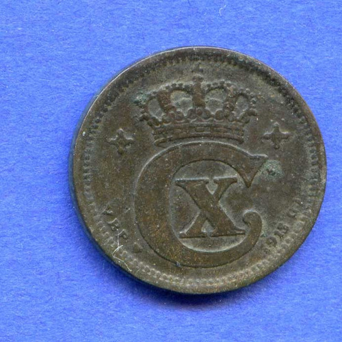 Imagen 1 de 2 de Dinamarca 1 Ore 1915 * Christian X *