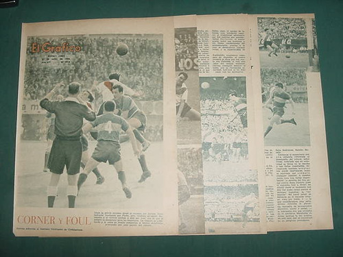 Clipping Futbol Clasico 1956 Boca Juniors River Plate 8 Pgs