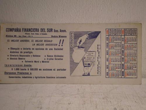 Imagen 1 de 3 de Antigua Publicidad De Compañia Financiera De 1961