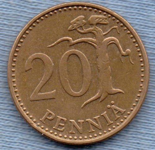 Finlandia 20 Pennia 1974 * Republica *