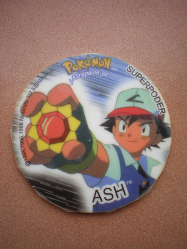 Ash Entrenador Pokemon Figurita Tazo Pepsico 1° Generacion