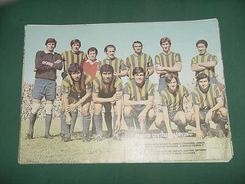 Poster Lamina Futbol Equipo Rosario Central Campeon 1971