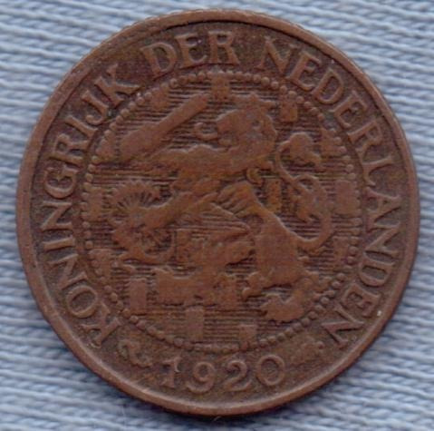 Holanda 1 Cent 1920 * Reinado De Wilhelmina I *