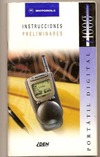 Manual Del Telefono Celular Motorola Iden