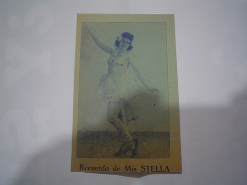 Recuerdo De Mis Stella Tarjeta Postal Publicidad Bailarina