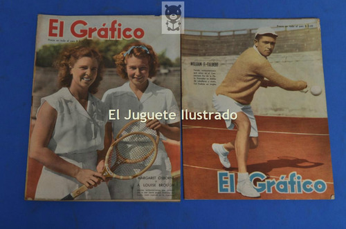 El Grafico Nro 1428 Y 1458 Año 1946 Lote X2 Gim Tenis