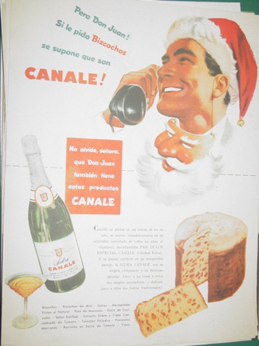 Publicidad Clipping Pan Dulce Botella Sidra Canale Don Juan