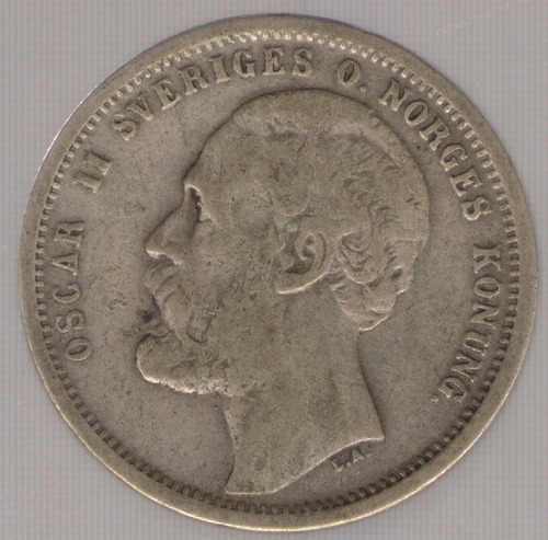 Suecia Krona 1875 Mb