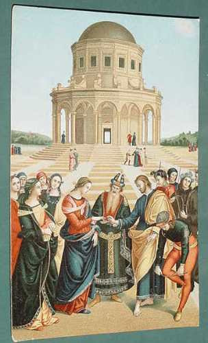 Postal Postcard Italia Litografia Raffaello Sposalizio Vergi