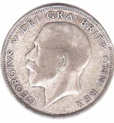 Inglaterra,half Crown 1922,plata