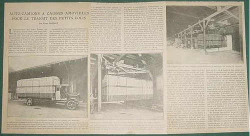 Clipping Recorte Camiones Con Carroceria Desmontable 1920