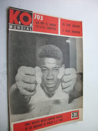 Ko Mundial 703 Emile Griffith Campeon Mundial Vencio A Tiger