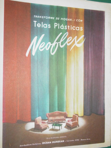 Publicidad Antigua Telas Plasticas Neoflex Dicran Murekian