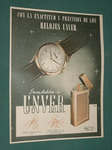 Publicidad - Unver Relojes Encendedores Exactitud Precision