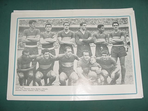 Poster Lamina Futbol Boca Juniors 1961 Rattin Roma Valentim