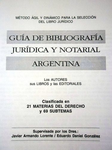 Guía De Bibliografía Jurídica Y Notarial Argentina
