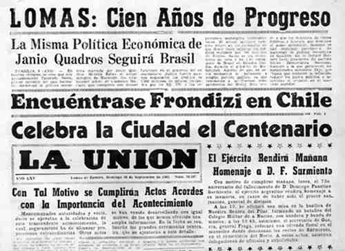 Diario La Unión, Centenario De Lomas De Zamora