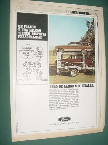 Publicidad Ford T 2000 Falcon Y Rural 460 Cm Calidad Ford