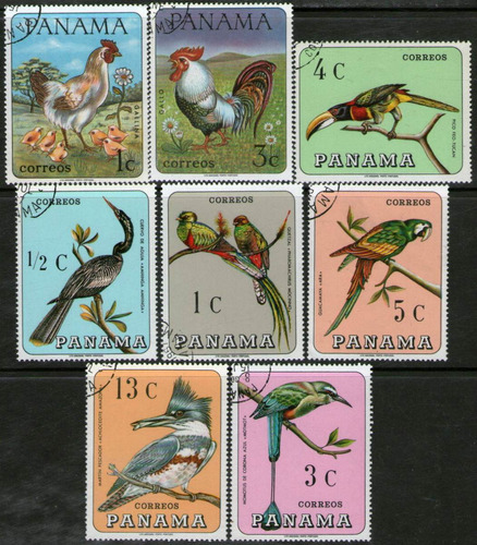 Panamá 2 Series X 8 Sellos Fauna: Aves De Corral Año 1967 