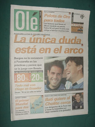 Diario Ole 1/6/96 Estudiantes River Independiente Boca