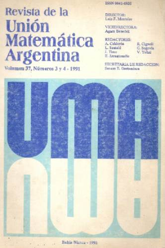 Revista De Union Matematica Argentina