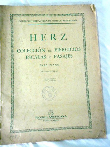 Herz - Ejercicios, Escalas Y Pasajes Para Piano - 1949