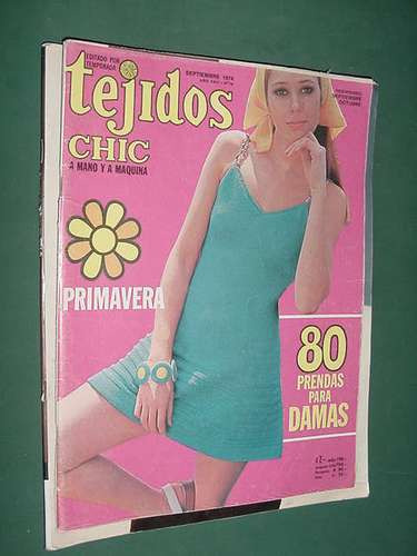 Revista Tejidos Chic 74 Sep74 Vestidos Pullover Falda Moda
