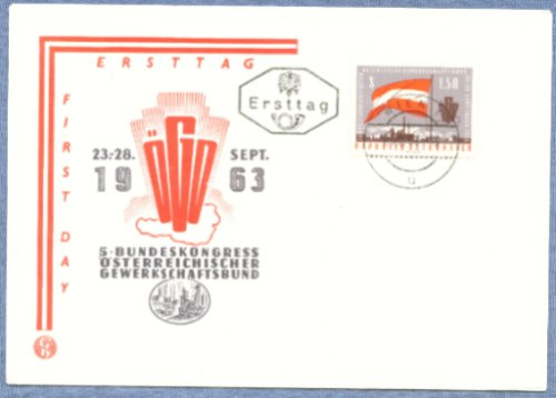 Austria * Congreso Federal Sindicatos*1º Dia De Emision 1963