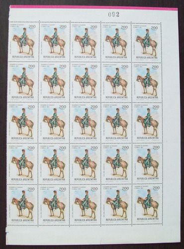 Argentina Bloque X 25 Gj 1879 Día Del Ejército Mint L1136