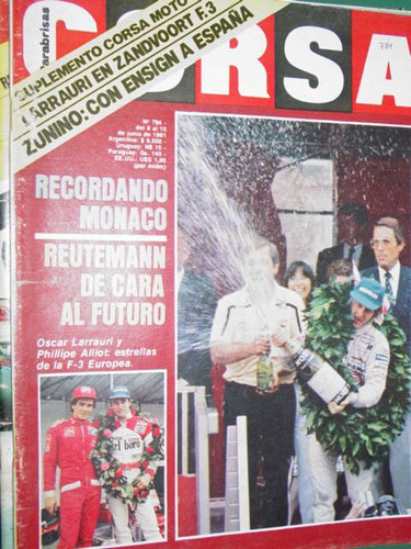 Revista Corsa 784 Reutemann F1 Monaco Zandvoort Alan Jones