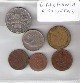 Lote De 6 Monedas De Alemania  Distintas  ¡ Oferta !