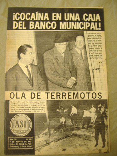Imagen 1 de 4 de Revista Asi Policiales Y Sucesos Politicos N°603 08/08/1967