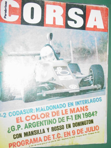 Revista Corsa 891 Codasur Maldonado Le Mans Mansilla Doning