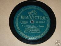 Los Chalchaleros La Artillera Disco De 78 Rpm Argentino