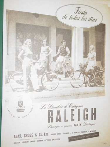 Publicidad Clipping Recorte Bicicletas Raleigh Agar Cross