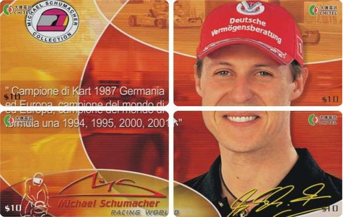 Michael Schumacher, 5 Rompecabezas Con Tarjetas Telefonicas