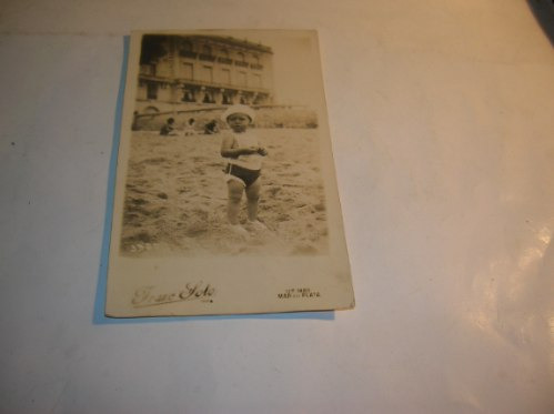 Antigua Fotografia Niño Bebe Foto Frane 1934 Mar Del Plata