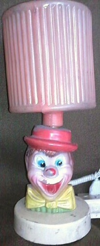 Velador Payaso De Plastico Inflado Sin Uso Antiguo