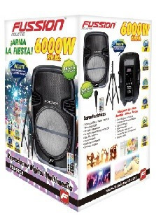 Imagen 3 de 4 de Bafle Recargable Activo Usb Bluetooth 6000w Bocina 15 Tripie