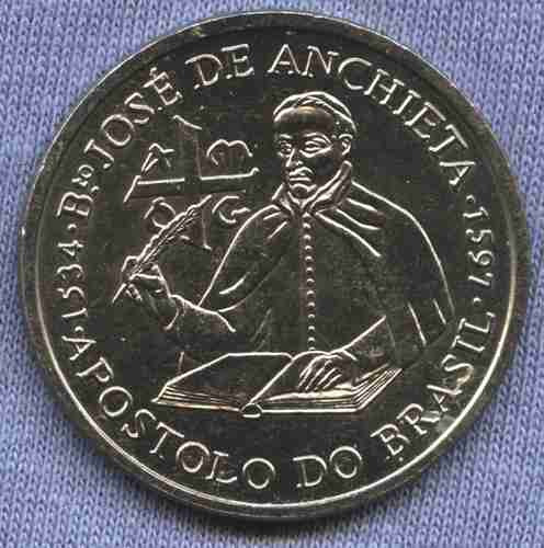 Imagen 1 de 2 de Portugal 200 Escudos 1997 * Apostol Jose De Anchieta *