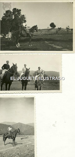 Fd07 Lote X3 Fotos Caballos Antigua Campo Gaucho 1937 Salta