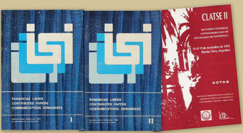 Lote 3 Libros Estadística (actas Y Ponencias) Buenos Aires