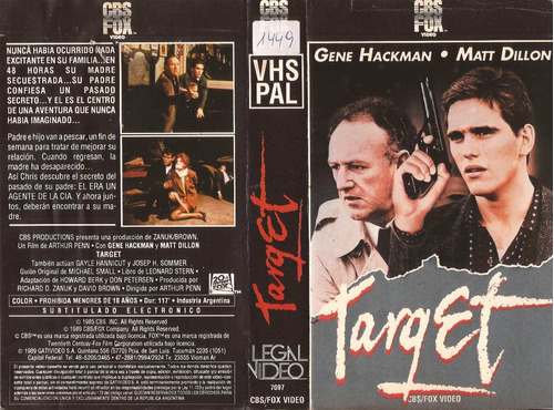 Target Vhs Gene Hackman Matt Dillon Target 1985 Legal Video