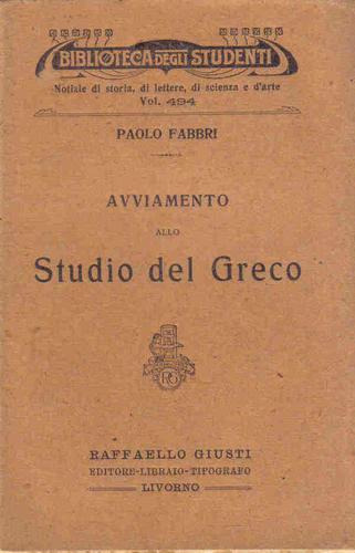 Avviamento Allo Studio Del Greco Fabbri Giusti Livorno