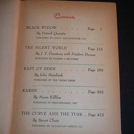 Reader's Digest Condensed Books Spring 1953 Selections
