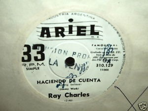 Ray Charles Haciendo De Cuenta / Roto Simple Argentino Promo